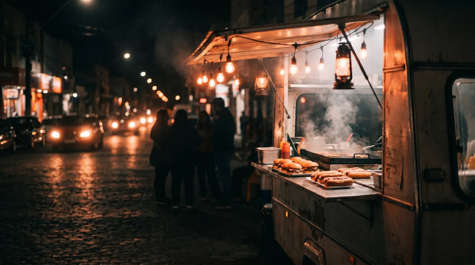 Roulotte caseira à noite, Vibes da Rua