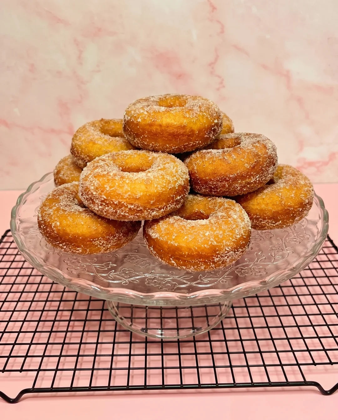 Rosquinhas polvilhadas de açúcar