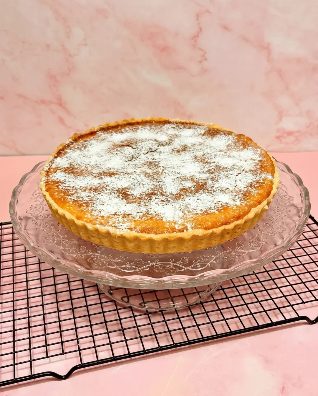 Tarte de coco polvilhada
