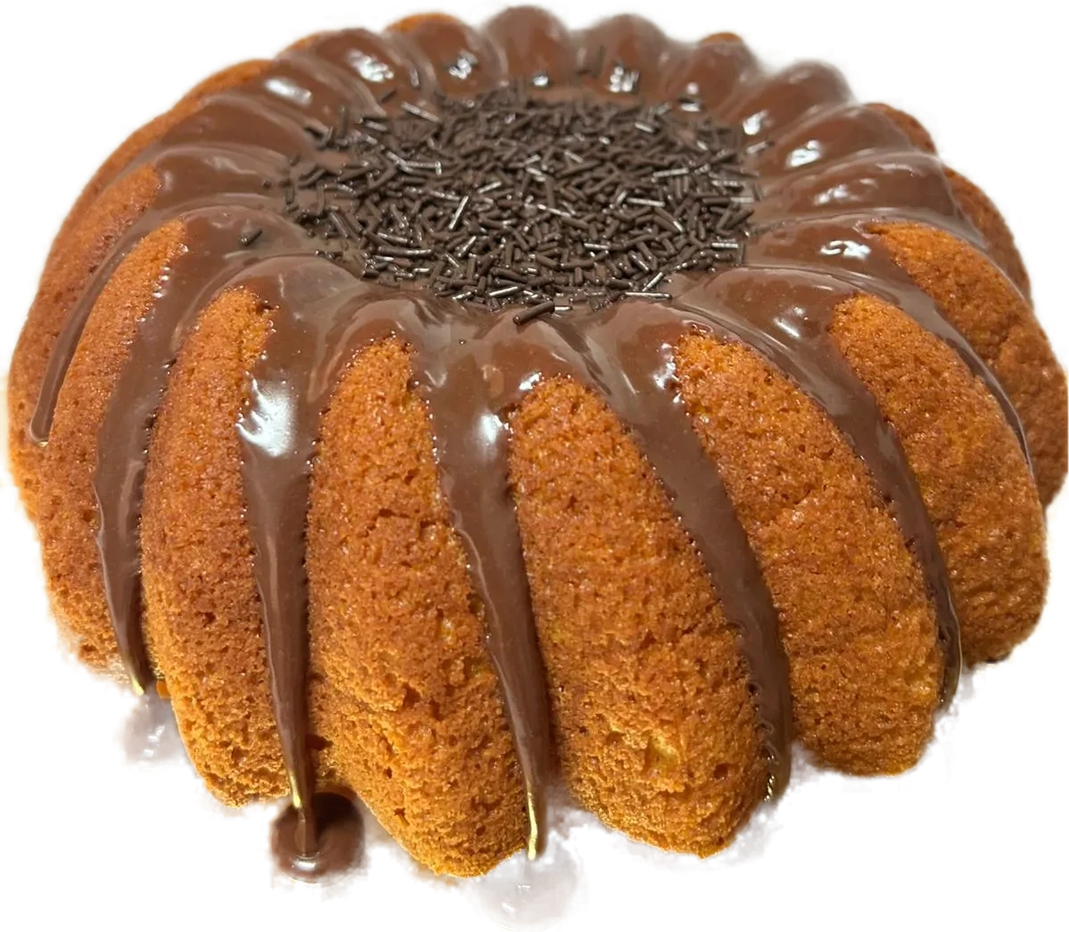 Terra e Nata, bolo de cenoura com fio de chocolate